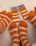 Sevimli Cute Orange Smile  Çorap (1 Çift)