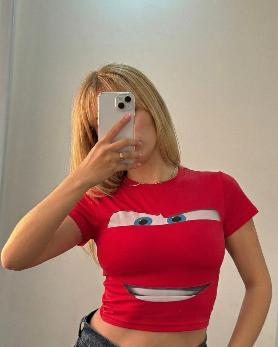 Mcqueen Detail Kırmızı Croptop