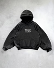 Yıkamalı Touz Kapüşonlu Sweatshirt Hoodie