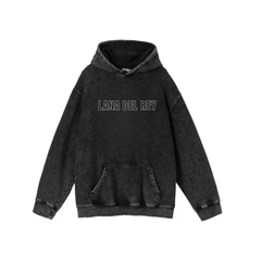 Yıkamalı Lana Del Rey Vintage Kapüşonlu Sweatshirt