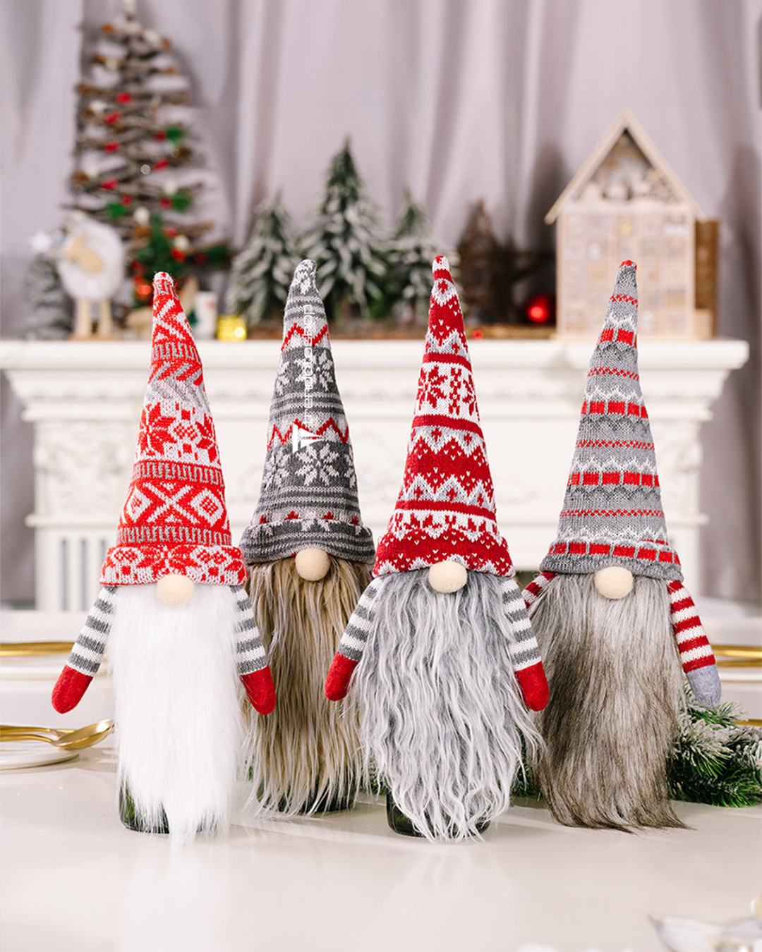 Gnome Neol Dekorasyon Seti Sevimli Peluş Noel Baba Gnome Set