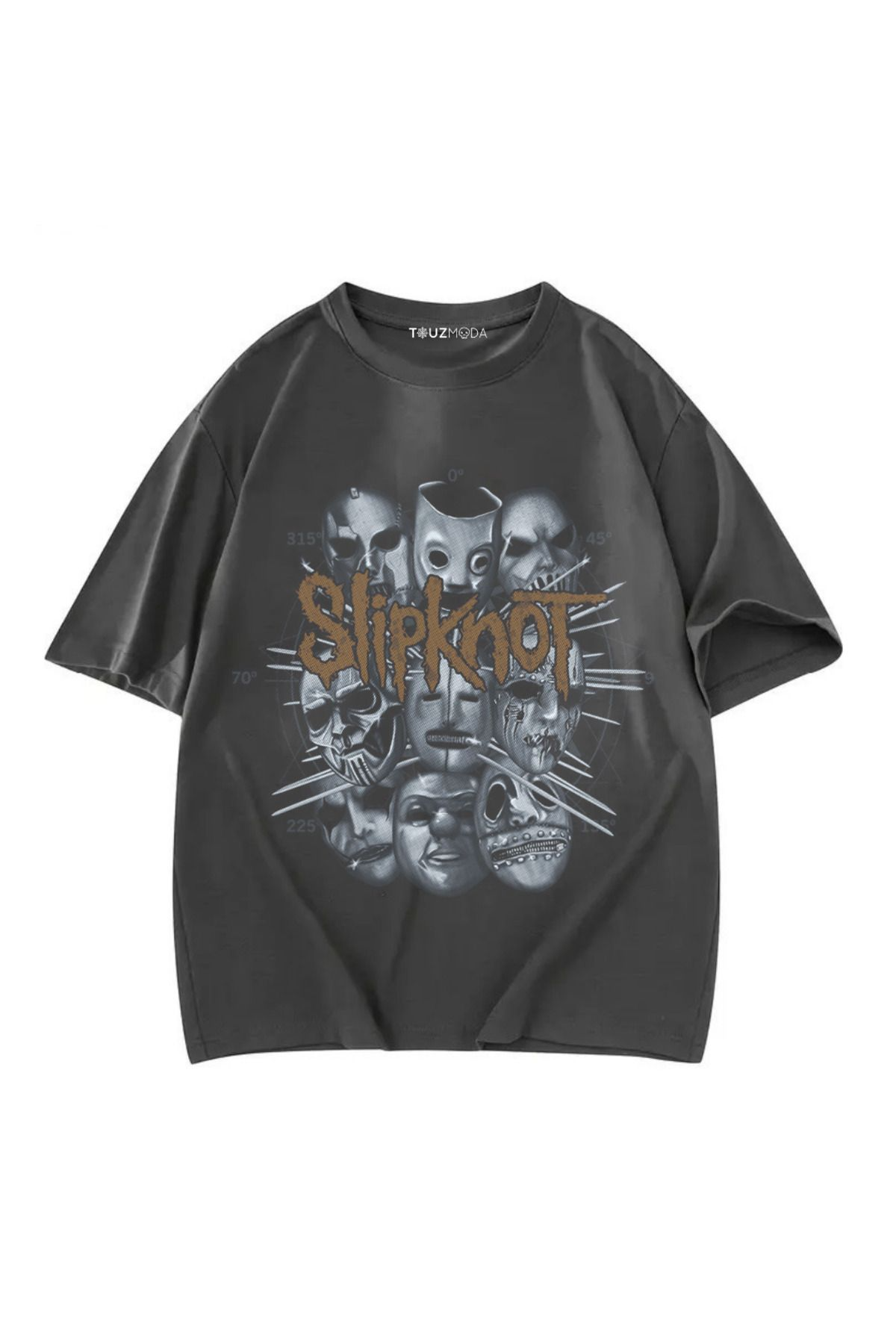 Rock Serisi Slipknot Baskılı Unisex Oversize T-Shirt