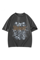 Rock Serisi Slipknot Baskılı Unisex Oversize T-Shirt