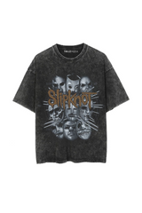 Rock Serisi Slipknot Baskılı Unisex Oversize T-Shirt