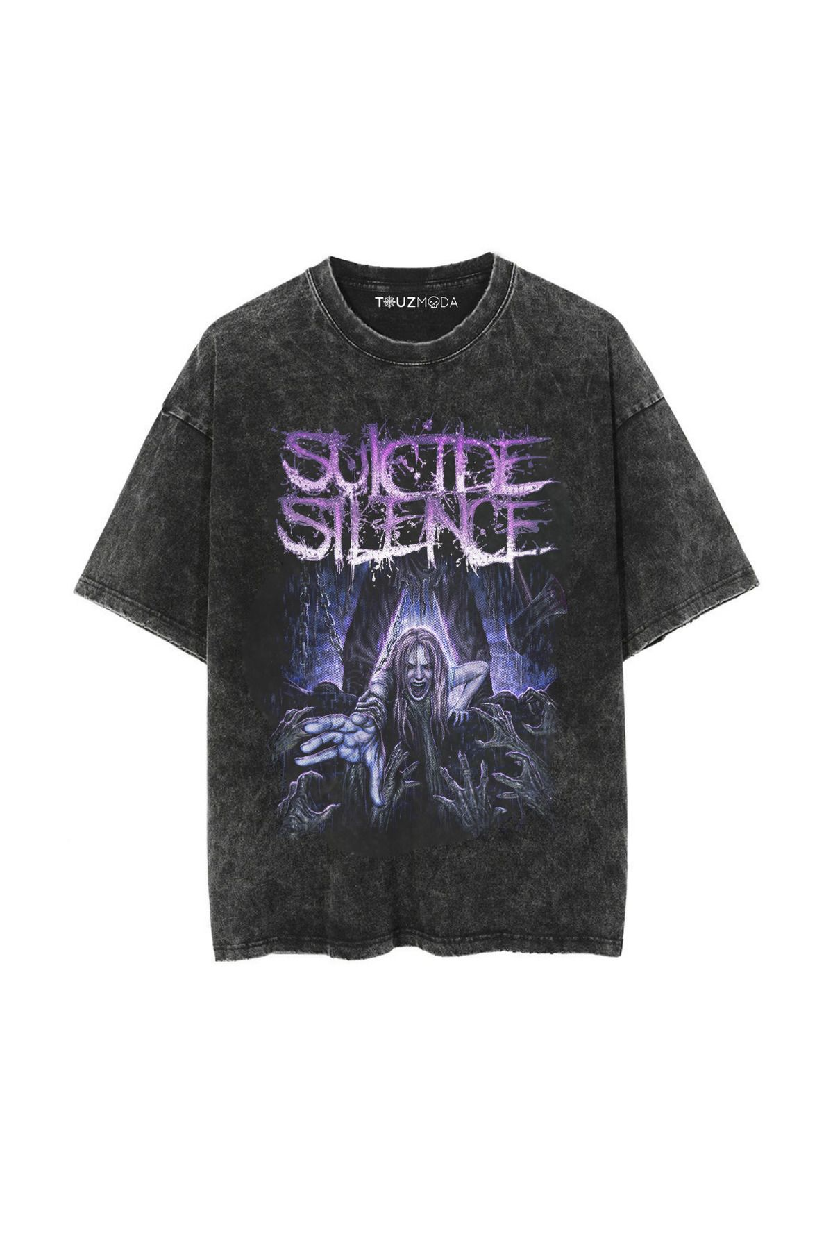 Rock Serisi Suicide Silence Baskılı Unisex Oversize T-Shirt