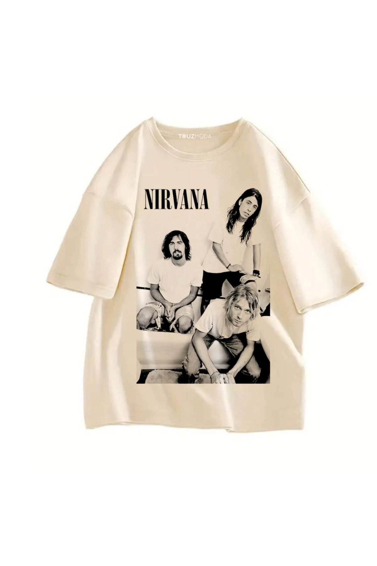 Rock Serisi Nirvana Baskılı Unisex Oversize T-Shirt