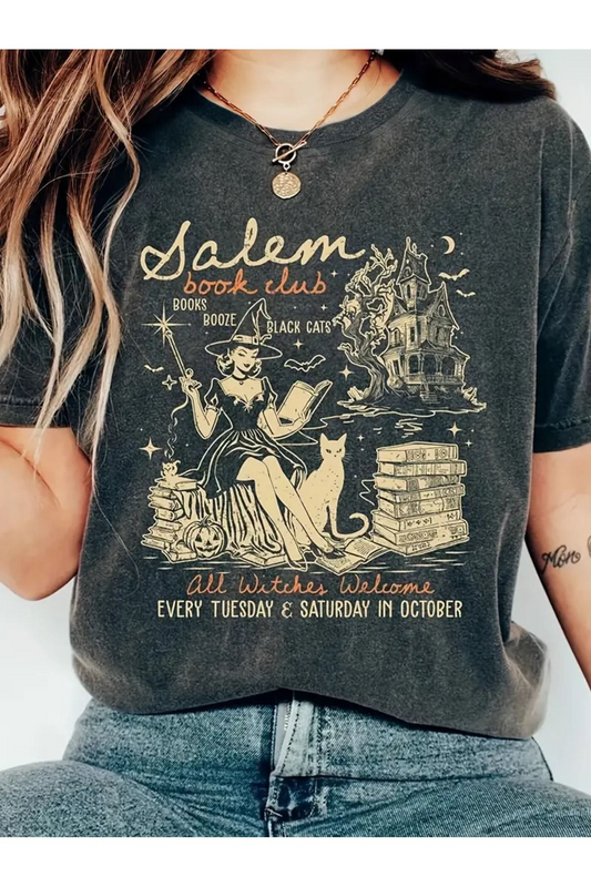 Witch Book Yıkamalı Oversize Vintage Tshirt