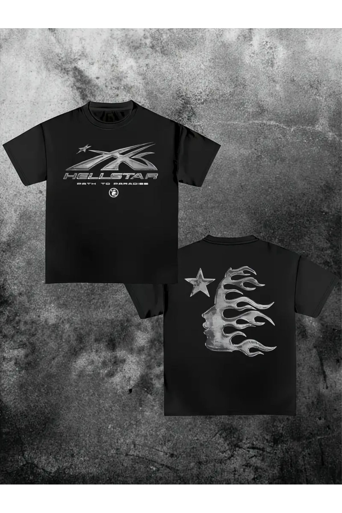 Hellstar Graphic Baskılı Unisex Oversize T-shirt