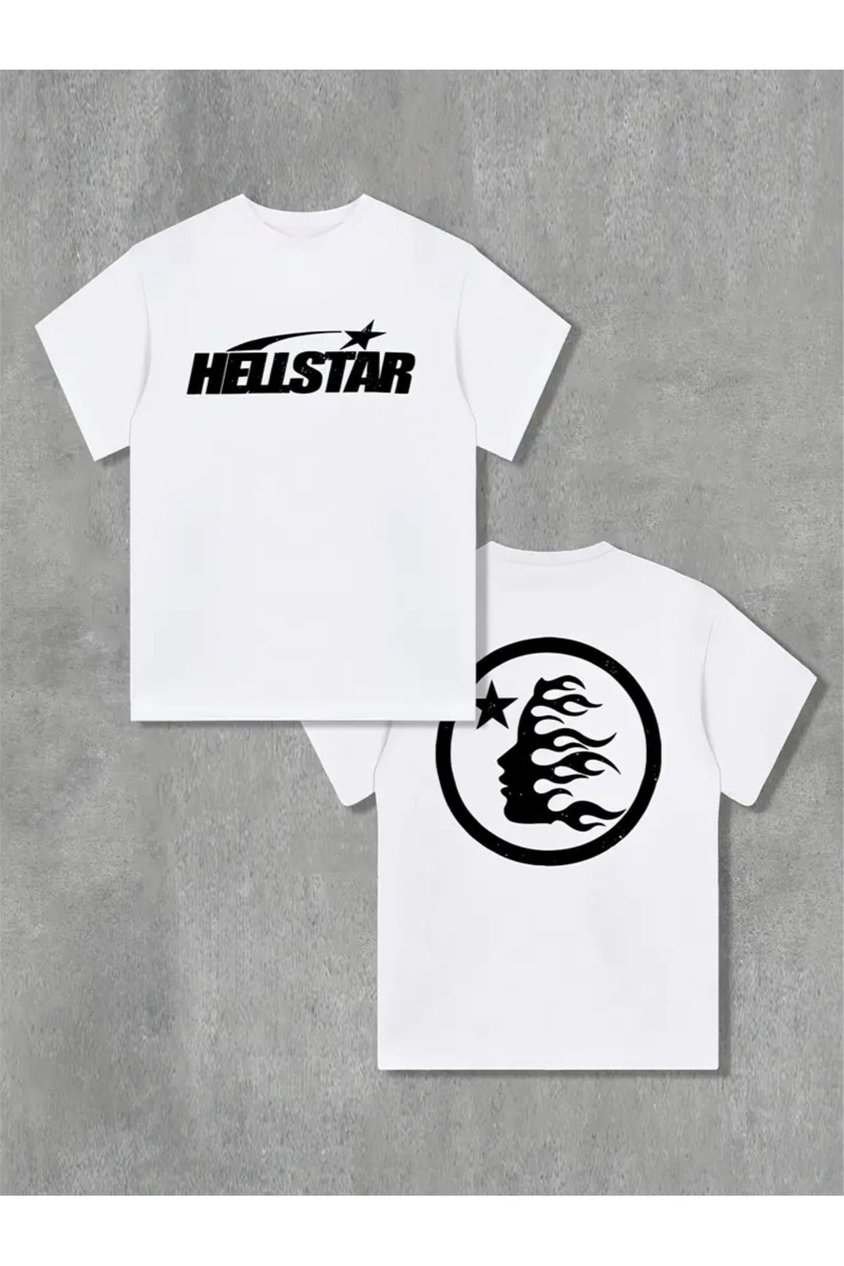 Hellstar Graphic Baskılı Unisex Oversize T-shir