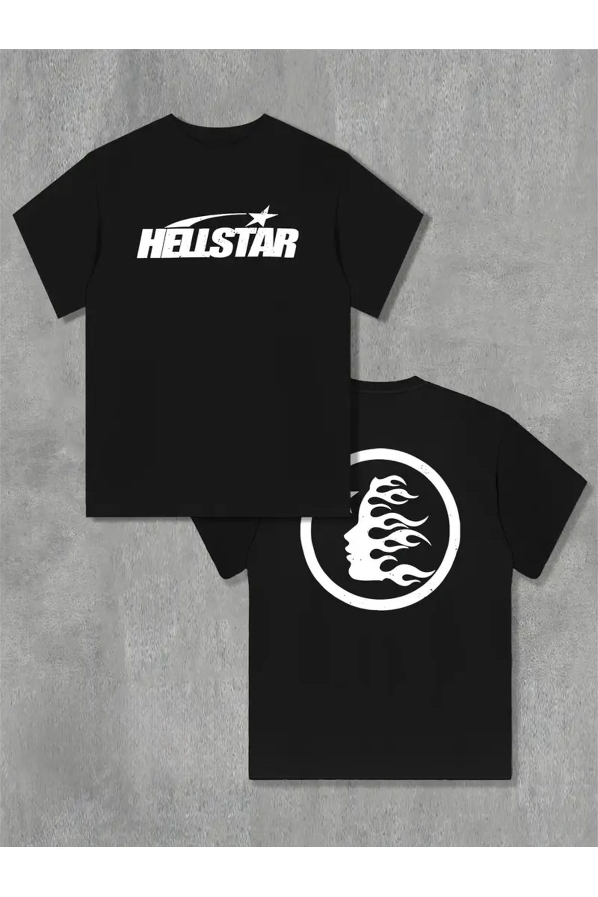 Hellstar Graphic Baskılı Unisex Oversize T-shir