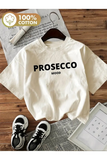 Prosecco Mood Baskılı Oversize T-shirt