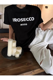 Prosecco Mood Baskılı Oversize T-shirt