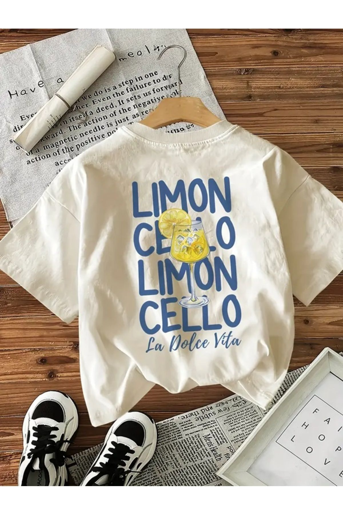 Limoncello Baskılı Unisex Oversize T-shirt