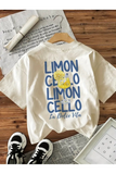Limoncello Baskılı Unisex Oversize T-shirt