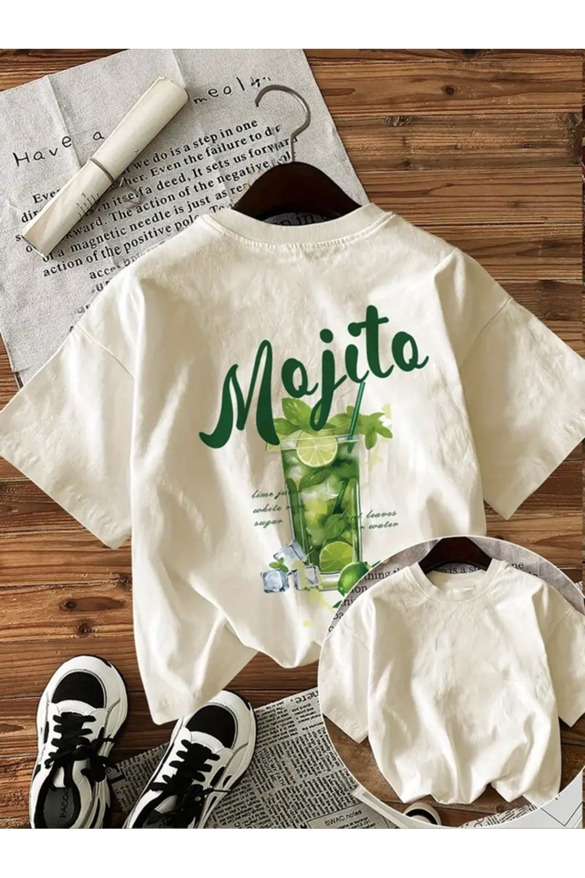 Mojito Sırt Baskılı Oversize T-shirt