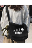AC/DC Evolution Siyah Postacı Çantası