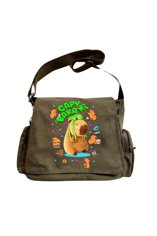 Astronot Unisex Yeşil Postacı Çantası