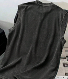 Deftones Kolsuz Atlet Bisiklet Yaka Yıkamalı Vintage Unisex Oversize T-Shirt