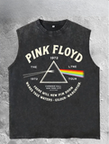 Pink Floyd Atlet Bisiklet Yaka Yıkamalı Vintage Unisex Oversize T-Shirt