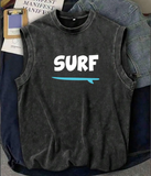 Holiday Line Surf Atlet Bisiklet Yaka Yıkamalı Vintage Unisex Oversize T-Shirt