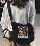italian Brainrot Baskılı Unisex Postacı Çantası