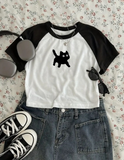 Black Cat Reglan Crop