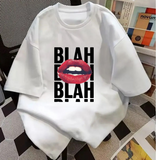 Blah Blah Blah Baskılı Unisex Oversize T-shirt
