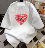 Touz Love Baskılı Unisex Oversize T-shirt