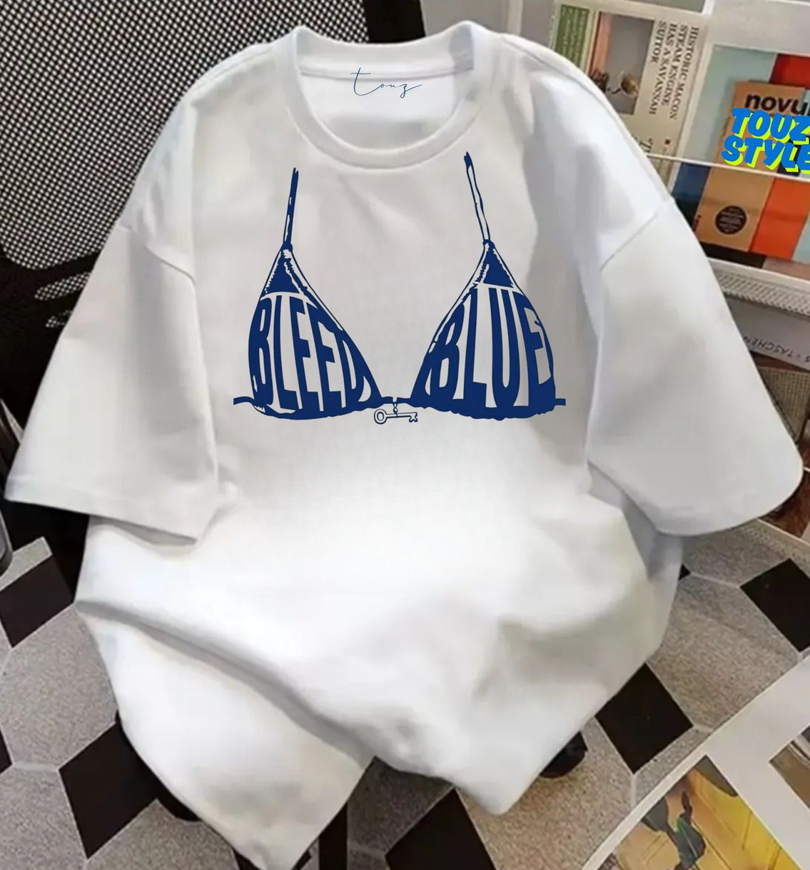 Bleed Blue Baskılı Unisex Oversize T-shirt