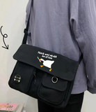 Duck Unisex Cepli Unisex Siyah Postacı Çantası