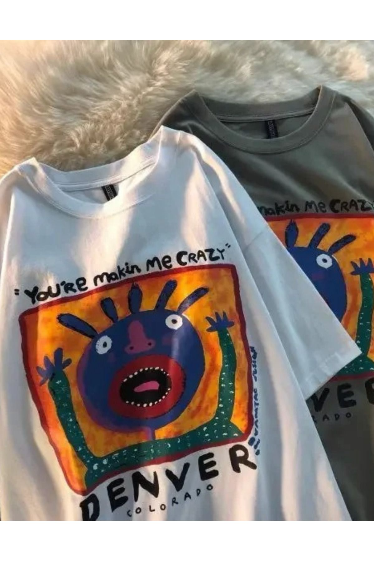 Harajuku Denver Art Unisex Oversize T-shirt