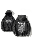 Yıkamalı Carnifex Detail Kapüşonlu Sweatshirt