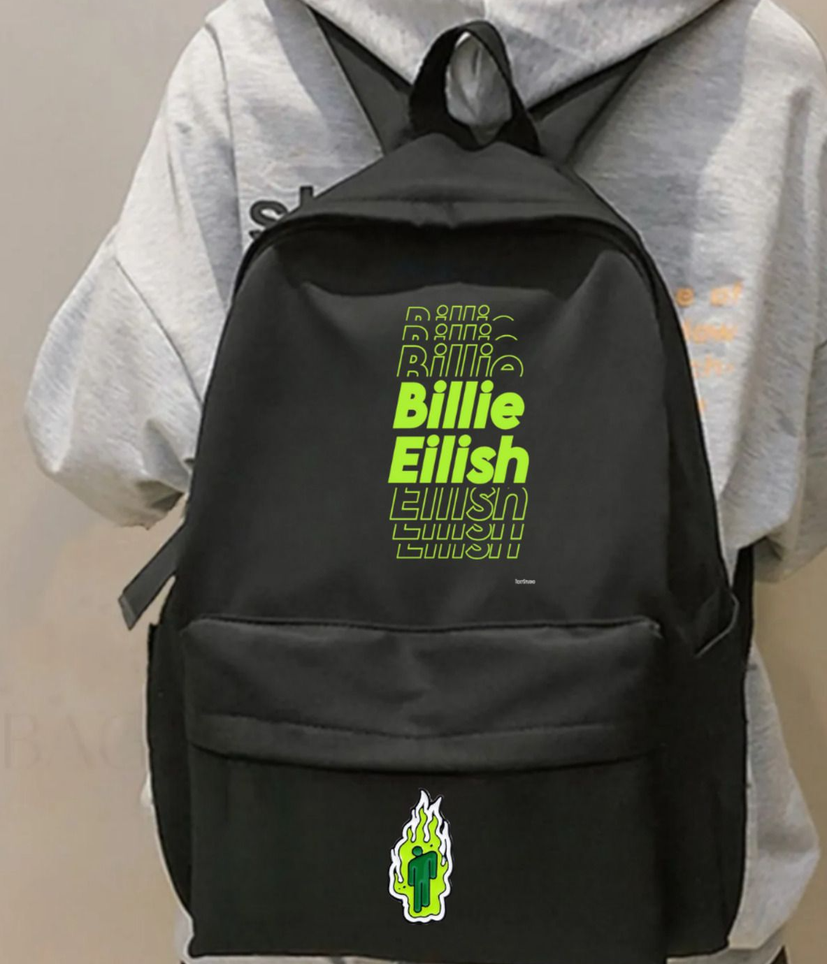 Billie Eilish Baskılı Unisex Okul Sırt Çantası