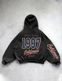 Yıkamalı Caliofornia Kapüşonlu Sweatshirt Hoodie