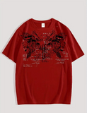 Gothic Baskılı Unisex Oversize T-shirt