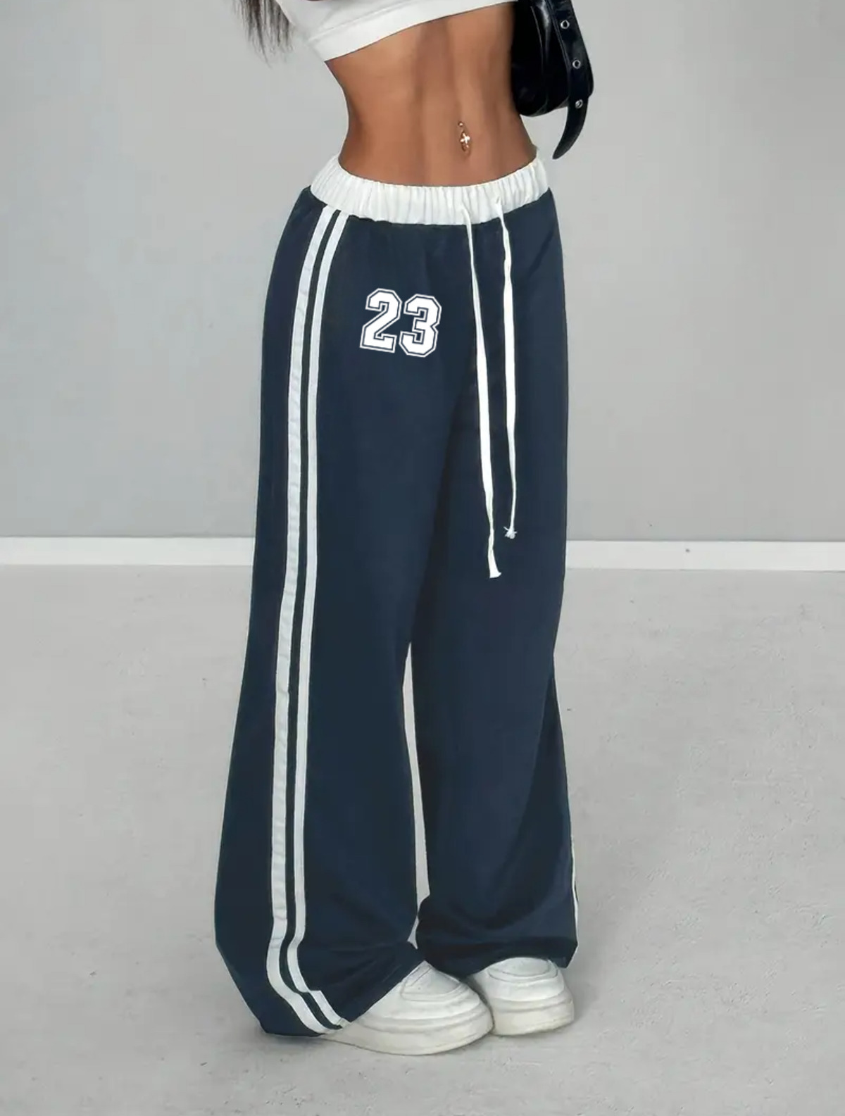 23 Number Oversize Beli İpli Baggy Eşofman Altı