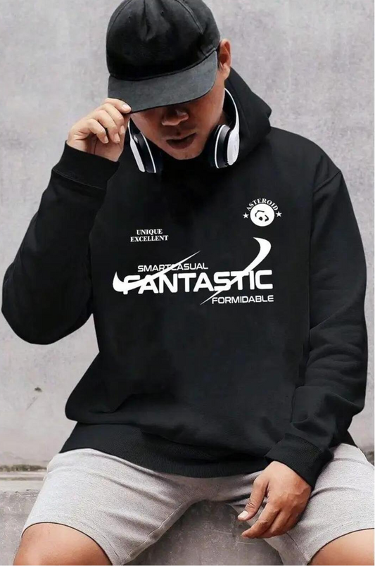 Fantastic Detail Baskılı Kapşonlu Sweatshirt
