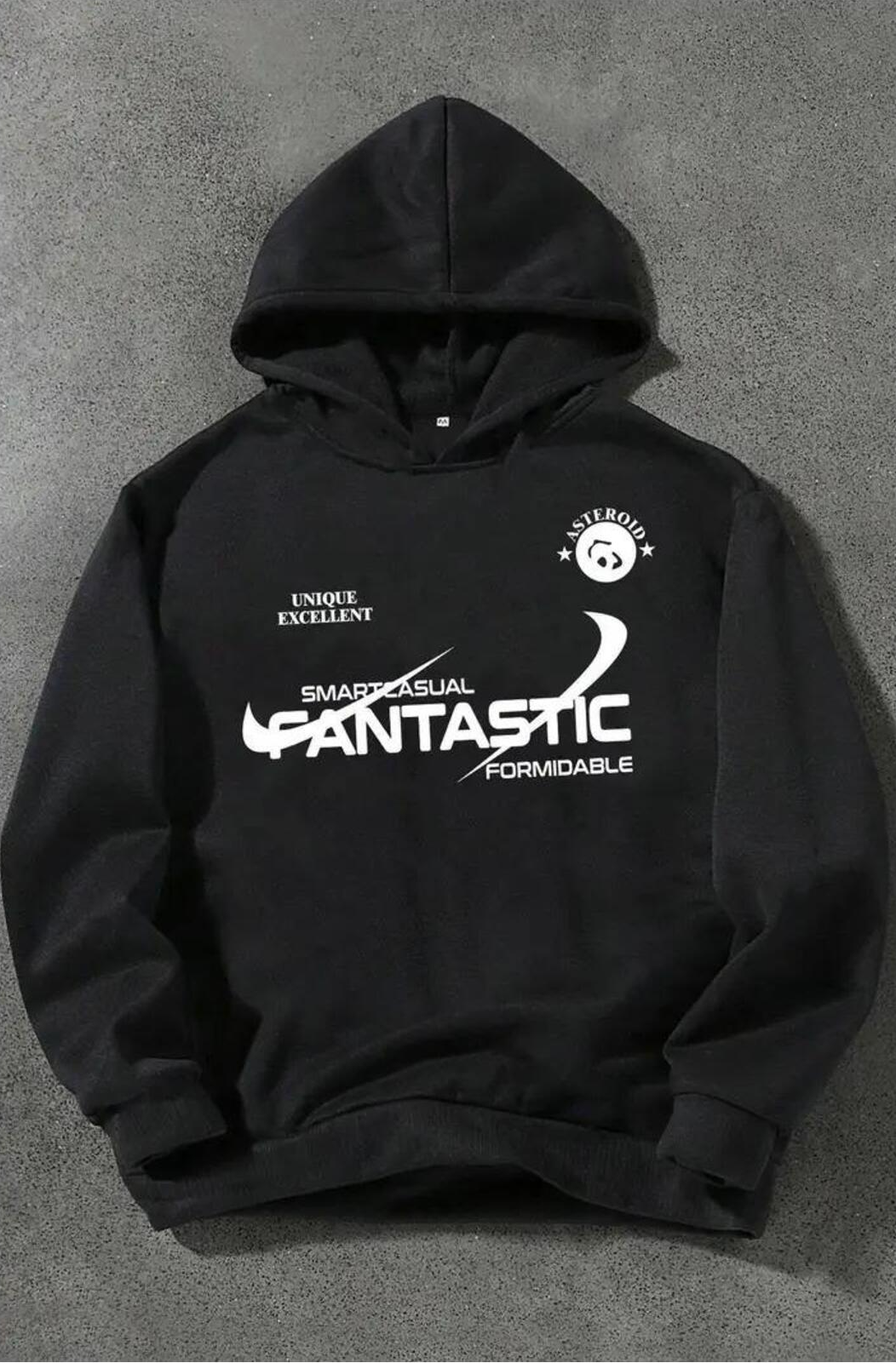 Fantastic Detail Baskılı Kapşonlu Sweatshirt