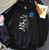 Itoshi Rin Detail Baskılı Kapşonlu Sweatshirt