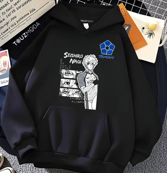 Seishiro Nagi Detail Baskılı Kapşonlu Sweatshirt