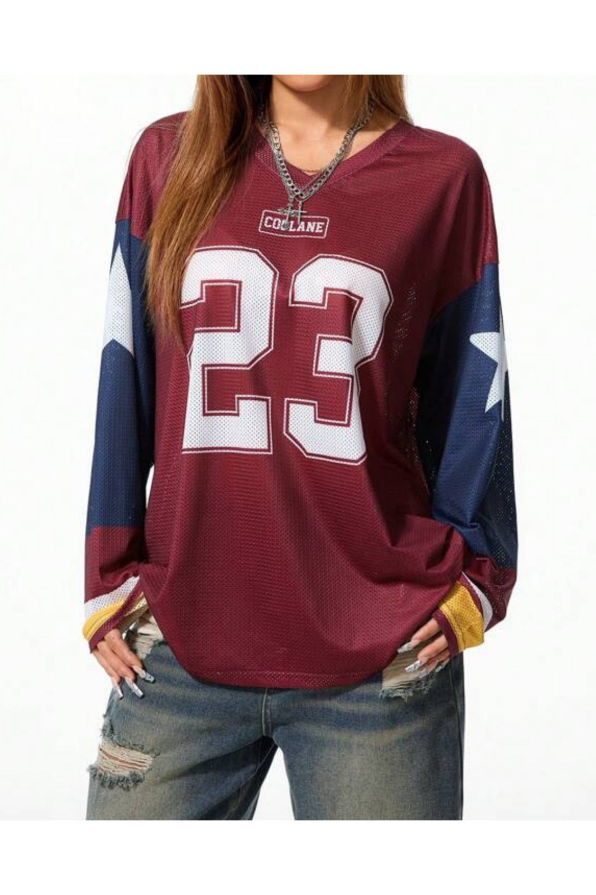 23 Design Y2K Uzun Kollu Jersey Forma