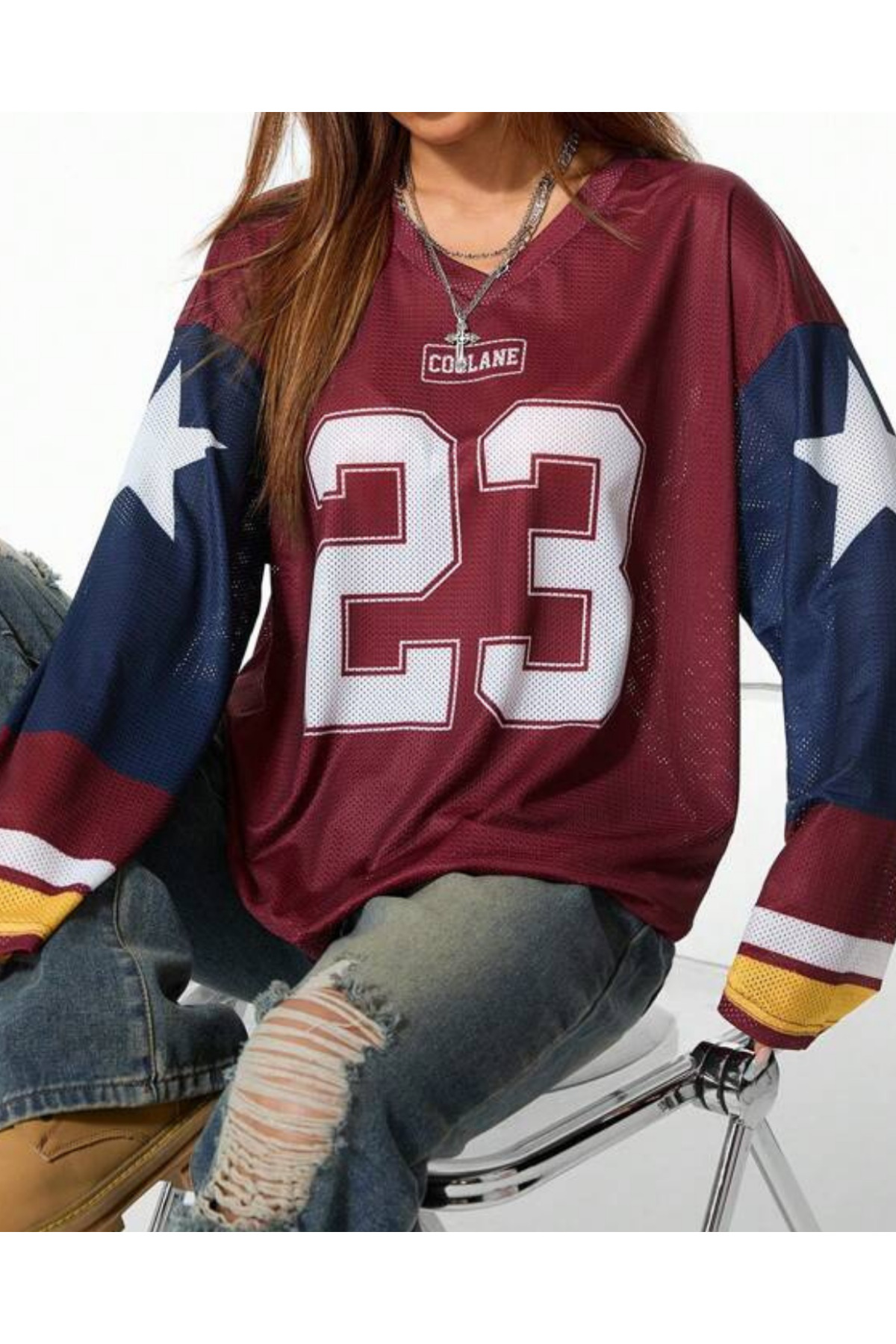 23 Design Y2K Uzun Kollu Jersey Forma