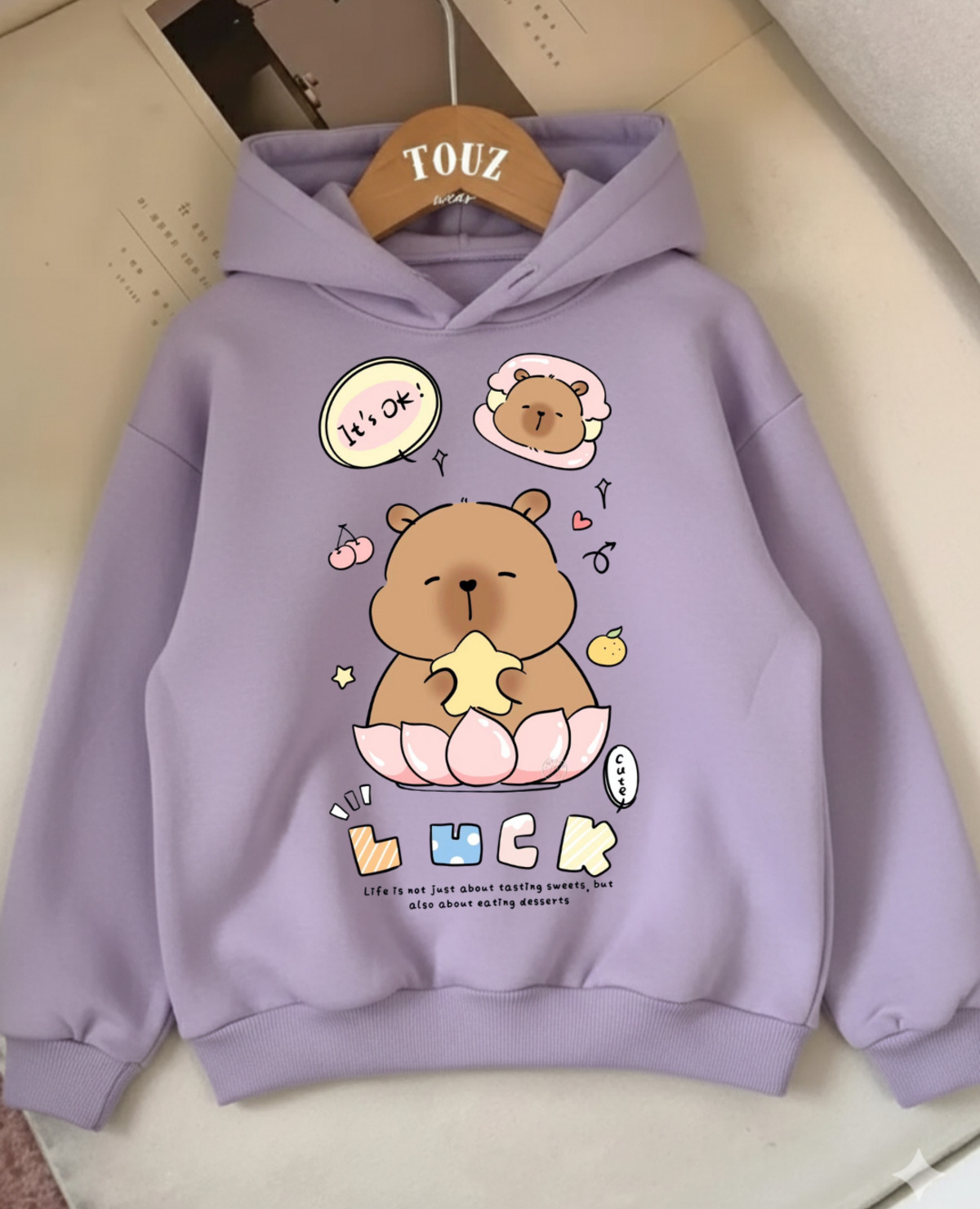 Young Capibara Series 3 iplik Kalın Sweet Hoodie