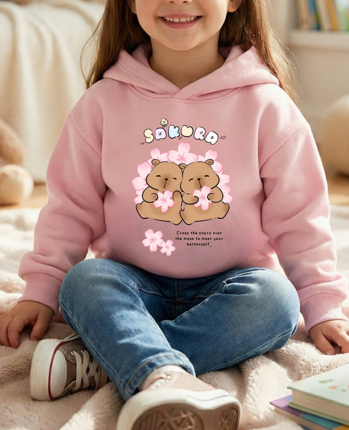 Young Capibara Series 3 iplik Kalın Sweet Hoodie