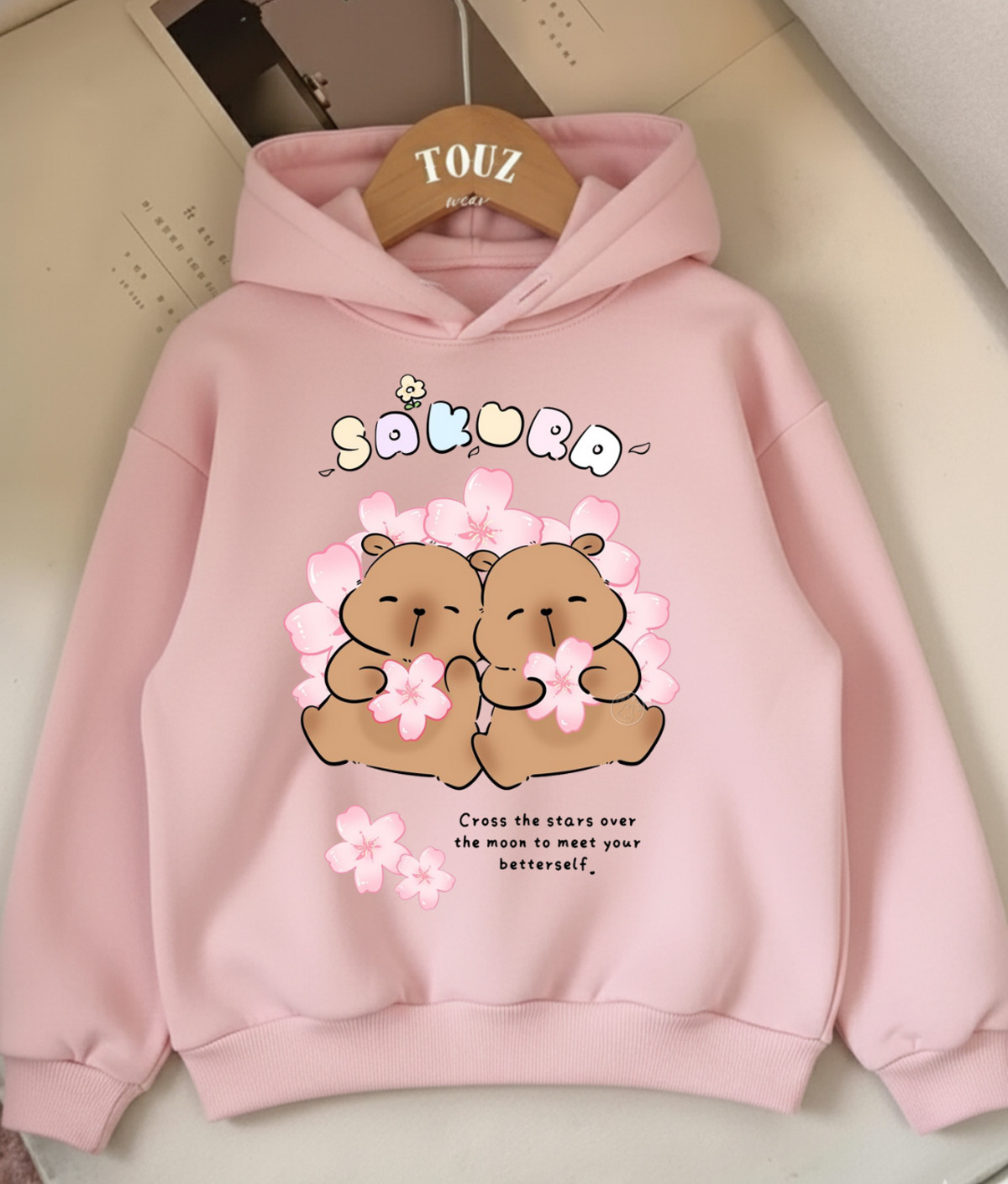 Young Capibara Series 3 iplik Kalın Sweet Hoodie
