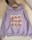 Young Capibara iplik Kalın Sweet Hoodie