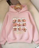 Young Capibara iplik Kalın Sweet Hoodie