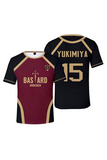 Siyah Bordo Anime Blue Lock 15 YUKIMIYA Forma Unisex T-shirt