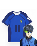 Anime Blue Lock Mavi 11 İsagi Unisex Forma Unisex T-shirt