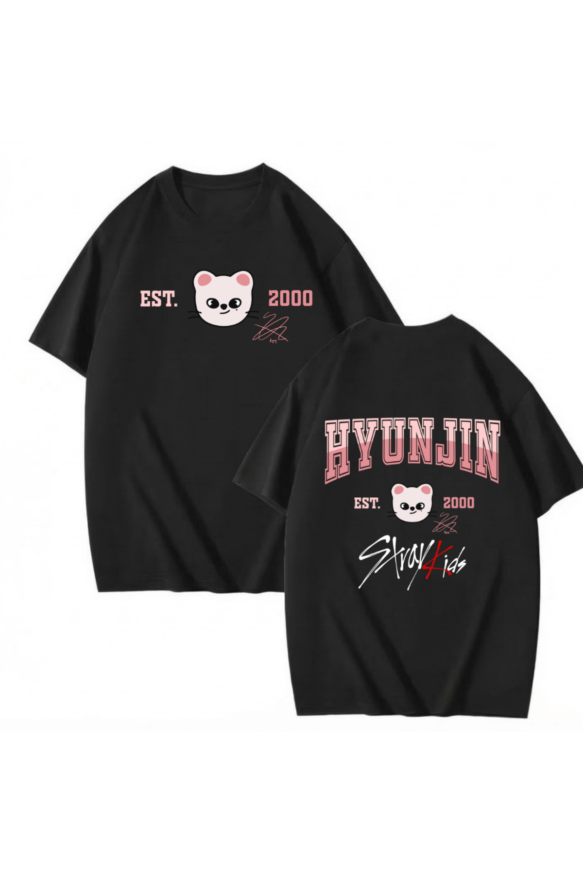 K-POP Hyunjin Kids Karma Baskılı Unisex Oversize T-Shirt